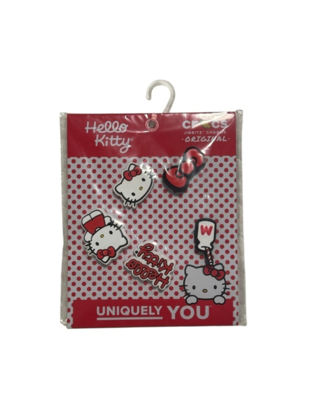 New Crocs Hello Kitty Jibbitz Charms - White, Red, Sanrio Shoe Charm
